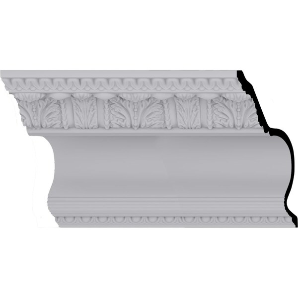 Ekena Millwork 13"H x 10 1/2"P x 16 5/8"F x 94 1/2"L Egg & Dart Acanthus Crown Moulding MLD13X10X16EG - main